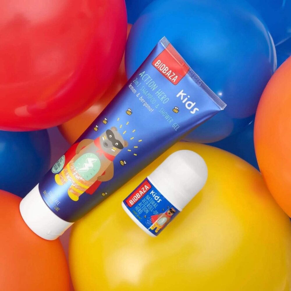 2 în 1 Șampon și gel de duș pentru copii Action Hero – BIOBAZA - imagine 2